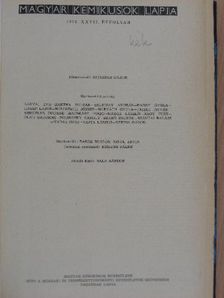 Magyar Kémikusok Lapja 1972. január-december [antikvár]