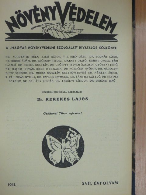 Bakó Gábor - Növényvédelem 1941. (nem teljes évfolyam) [antikvár]