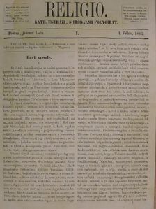 Devics József - Religio 1862. (nem teljes évfolyam) [antikvár]