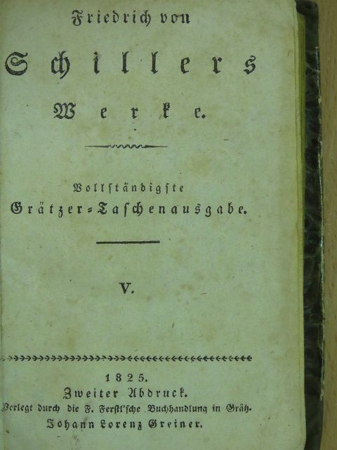 Friedrich von Schiller - Friedrich von Schillers Werke V. (gótbetűs) [antikvár]