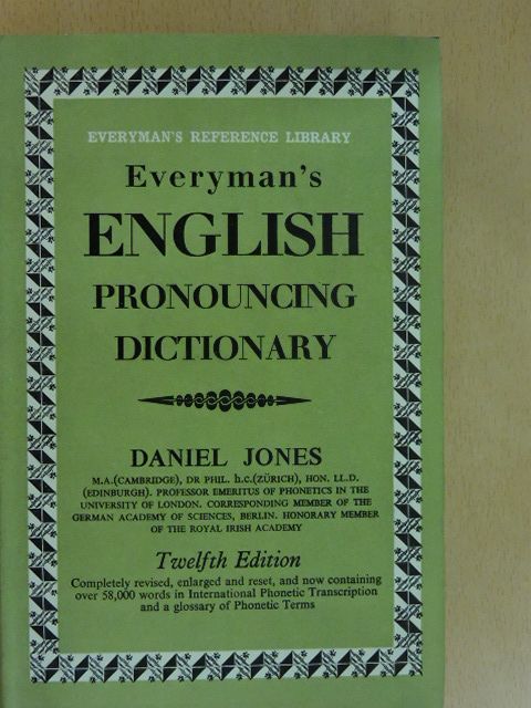 Daniel Jones - Everyman's English Pronouncing Dictionary [antikvár]