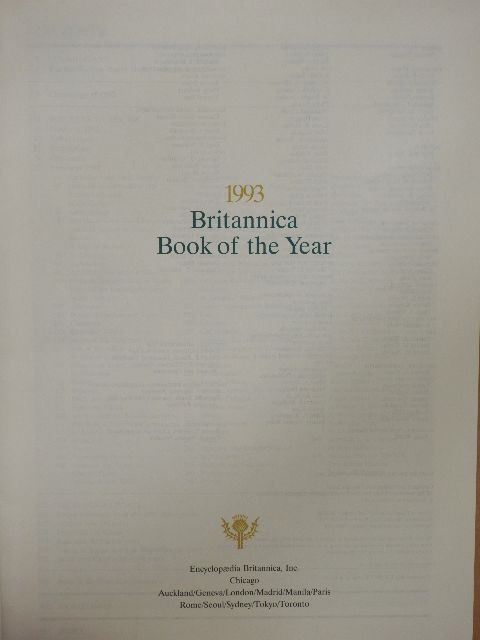 Britannica Book of the Year 1993 [antikvár]
