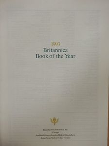 Britannica Book of the Year 1993 [antikvár]