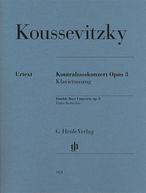 KOUSSEVITZKY, SERGE - KONTRABASSKONZERT OP.3. KLAVIERAUSZUG