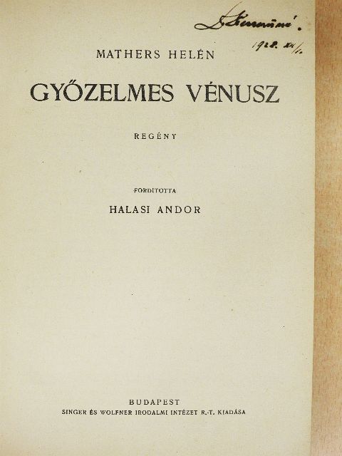 H. Harland - Győzelmes Vénusz/Férfiszív/Zsuzsanna férjet keres/Prospero barátom [antikvár]