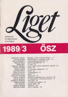 Levendel Júlia, Horgas Béla - Liget 1989/3. ősz [antikvár]