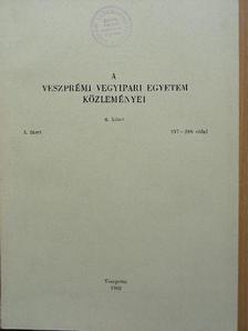 Blickle T. - A Veszprémi Vegyipari Egyetem közleményei 6. kötet 3. füzet [antikvár]