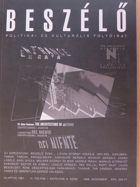 Angyalosi Gergely - Beszélő 1996. november [antikvár]