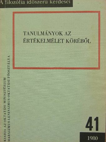 Besenyei Sándor - Tanulmányok az értékelmélet köréből [antikvár]