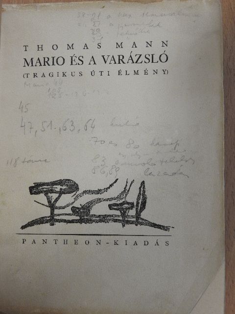 Thomas Mann - Mario és a varázsló [antikvár]