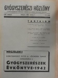 Dr. Diód-Várallyai Miksa Gyula - Gyógyszerészi Közlöny 1942. március 7. [antikvár]