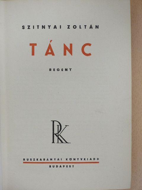 Szitnyai Zoltán - Tánc [antikvár]