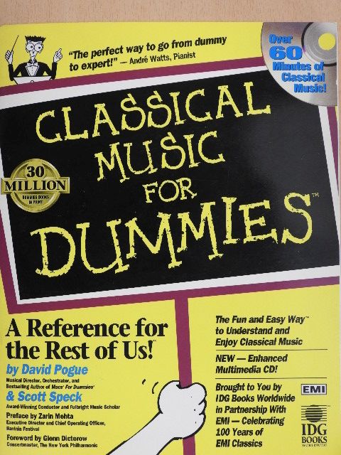 David Pogue - Classical Music for Dummies - CD-vel [antikvár]