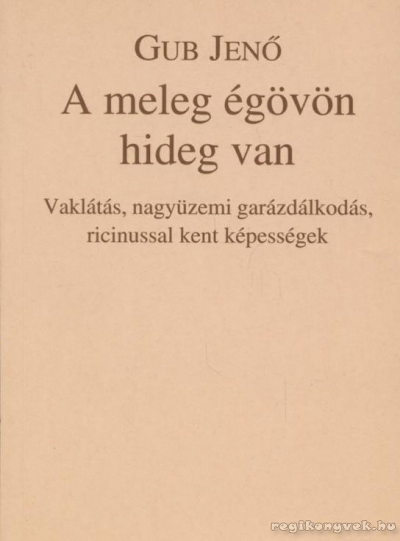 GUB JENŐ - A meleg égövön hideg van [antikvár]