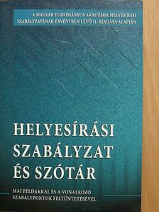 Helyesírási szabályzat és szótár [antikvár]