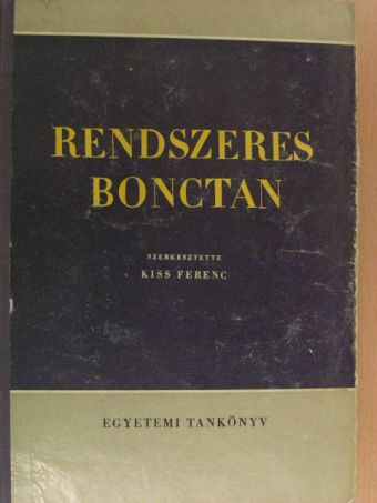 Gellért Albert - Rendszeres bonctan [antikvár]