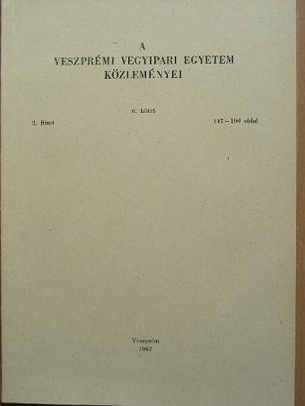 Kocsis G. - A Veszprémi Vegyipari Egyetem közleményei 6. kötet 2. füzet [antikvár]