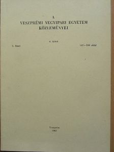 Kocsis G. - A Veszprémi Vegyipari Egyetem közleményei 6. kötet 2. füzet [antikvár]
