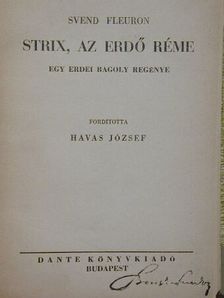 Svend Fleuron - Strix, az erdő réme [antikvár]