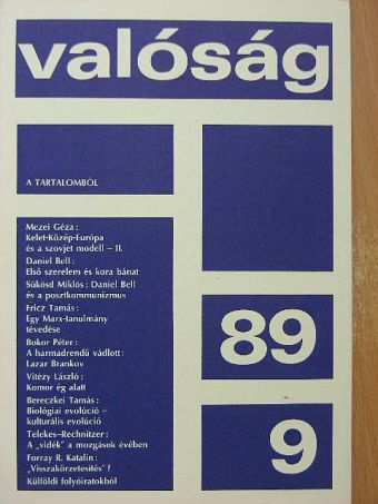 Bereczkei Tamás - Valóság 1989. szeptember [antikvár]