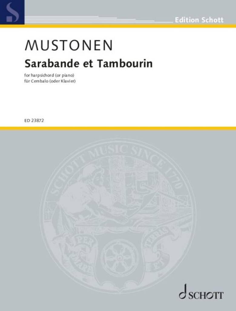MUSTONEN - SARABANDE ET TAMBOURIN - FOR HARPSICHORD