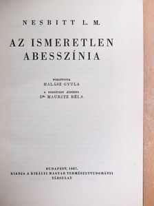 Nesbitt L. M. - Az ismeretlen Abesszínia [antikvár]