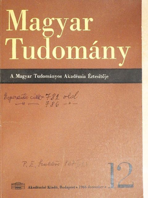 Antalffy György - Magyar tudomány 1966. december [antikvár]