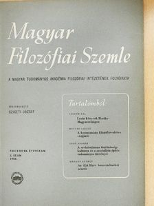 Márkus György - Magyar Filozófiai Szemle 1960/3. [antikvár]