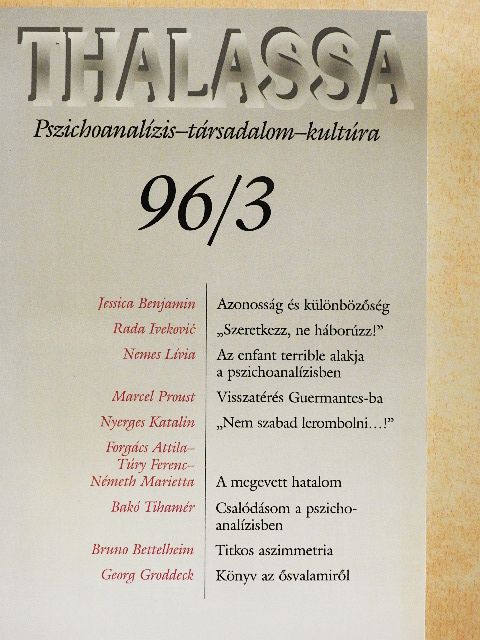 Bakó Tihamér - Thalassa 1996/3. [antikvár]