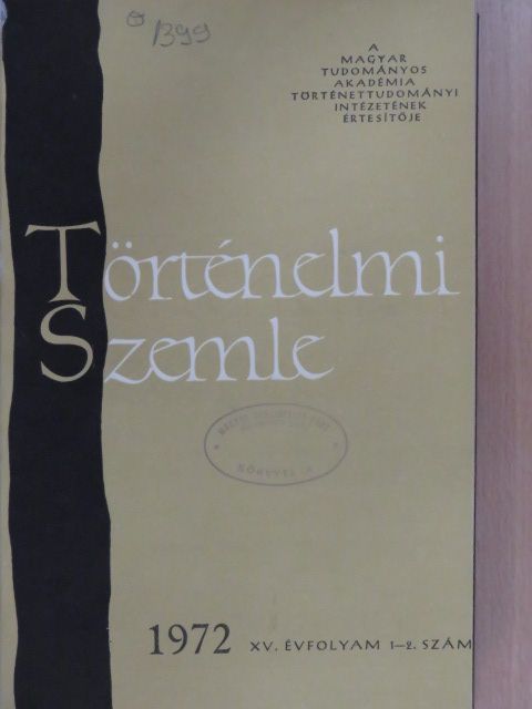 Fodor István - Történelmi Szemle 1972/1-4. [antikvár]