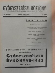 Török Árpád - Gyógyszerészi Közlöny 1942. április 11. [antikvár]