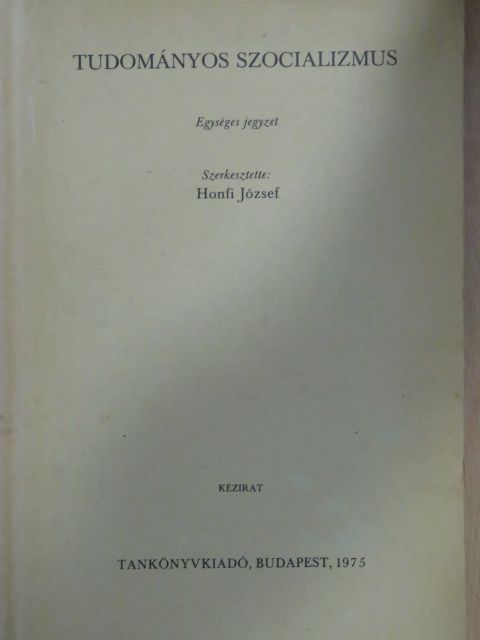 Béki Ernő - Tudományos szocializmus [antikvár]