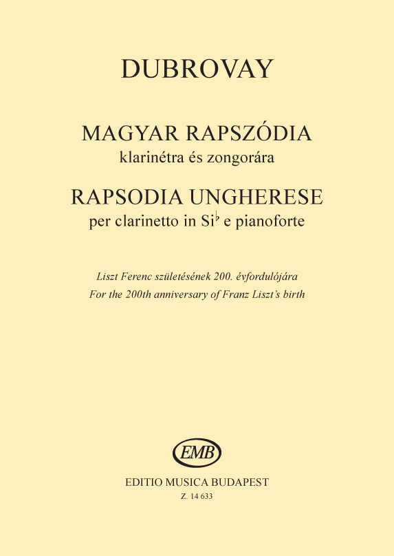 DUBROVAY LÁSZLÓ - MAGYAR RAPSZÓDIA KLARINÉTRA ÉS ZONGORÁRA