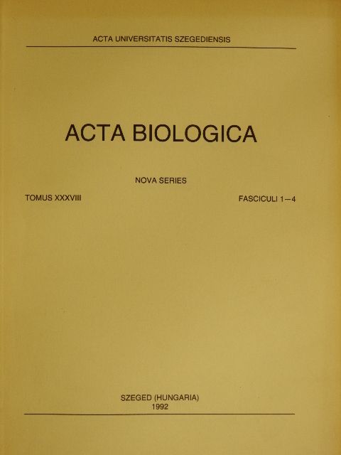 Amal A. Rady - Acta Biologica Tomus XXXVIII. Fasciculi 1-4. [antikvár]
