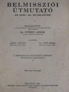 Darányi Lajos - Belmissziói útmutató az 1939-40. munkaévre [antikvár]