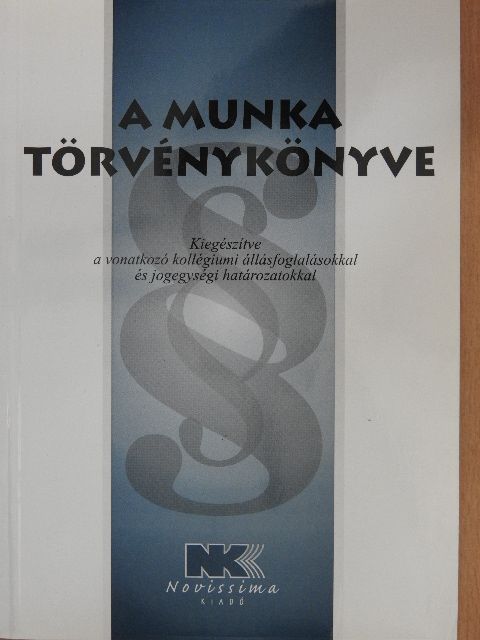 A munka törvénykönyve [antikvár]