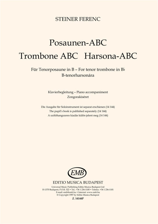 STEINER FERENC - HARSONA ABC - ZONGORAKÍSÉRET