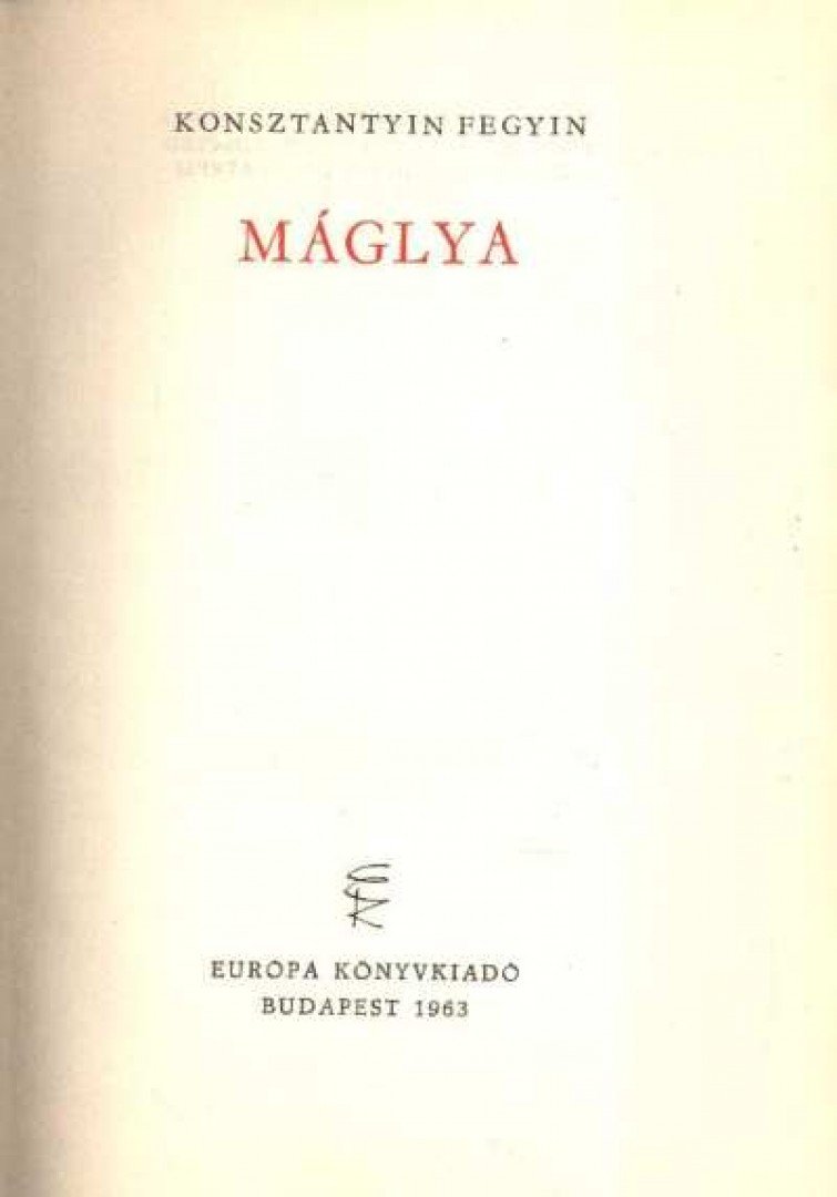 Fegyin, Konsztantyin - Máglya [antikvár]