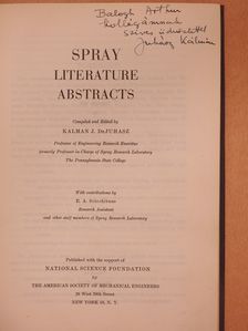 Juhász Kálmán - Spray literature abstracts (dedikált példány) [antikvár]