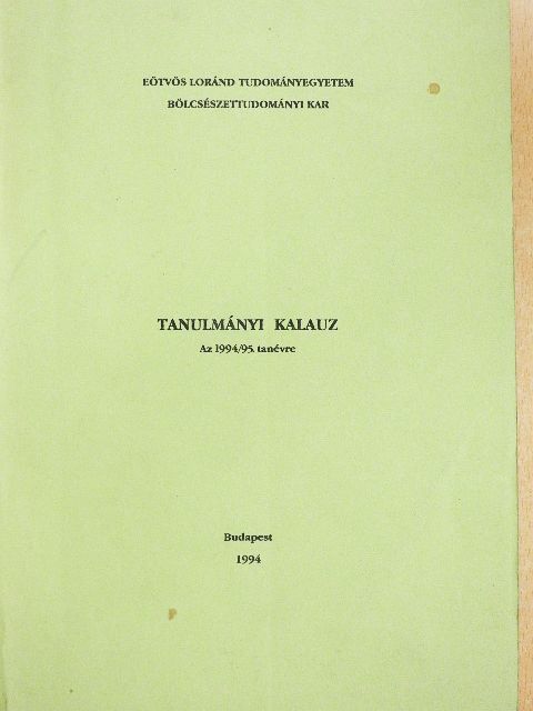 Tanulmányi kalauz az 1994/95. tanévre [antikvár]