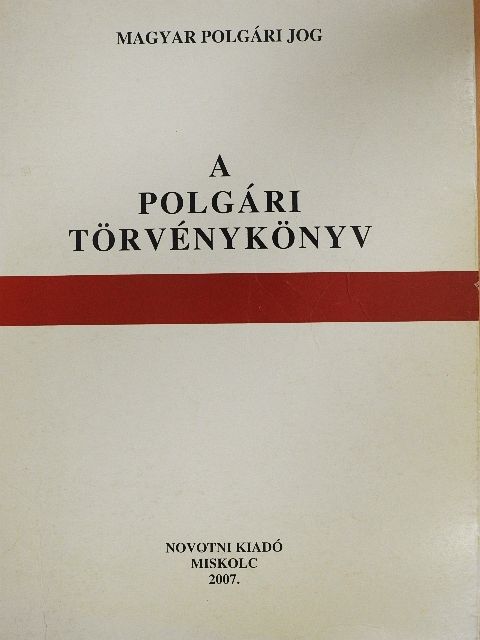 A polgári törvénykönyv [antikvár]