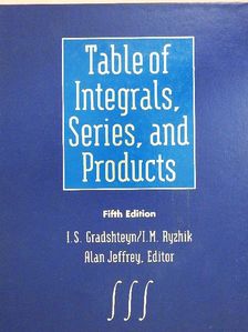 I. M. Ryzhik - Table of Integrals, Series, and Products [antikvár]