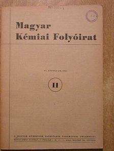 Décsei Lajos - Magyar Kémiai Folyóirat 1961. november [antikvár]