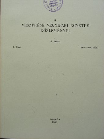 Babos B. - A Veszprémi Vegyipari Egyetem közleményei 6. kötet 4. füzet [antikvár]