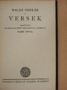 Wilde Oszkár - Versek [antikvár]