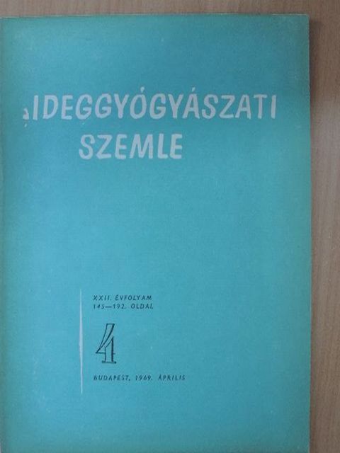Dr. Abonyi Eszter - Ideggyógyászati Szemle 1969. április [antikvár]