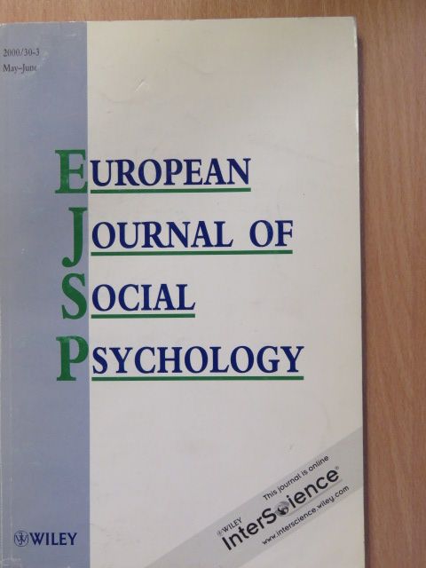 Gabriel Horenczyk - European Journal of Social Psychology May-June 2000 [antikvár]