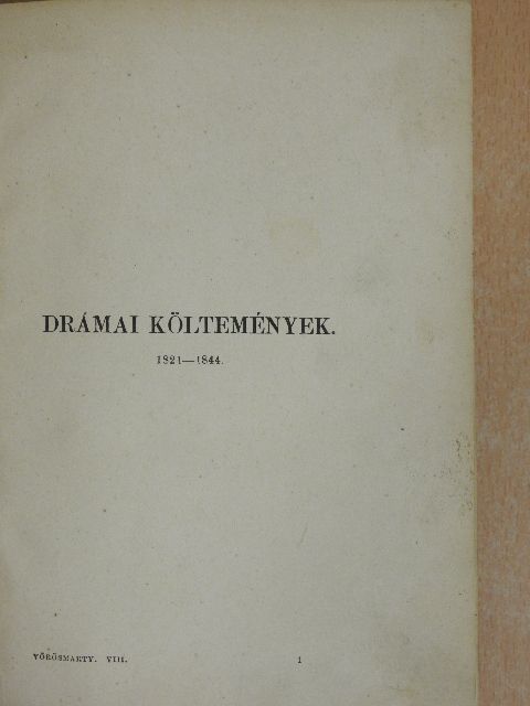 Vörösmarty - Vörösmarty minden munkái VIII. [antikvár]
