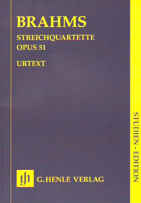 BRAHMS... - STREICHQUARTETTE OP.51 STUDIENPARTITUR URTEXT (SALOME REISER)