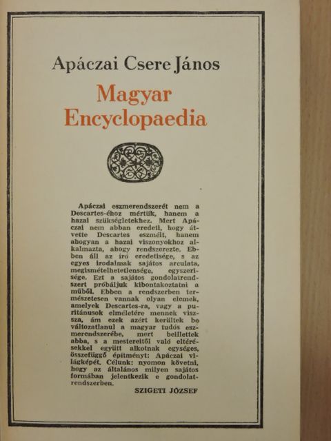 Apáczai Csere János - Magyar Encyclopaedia [antikvár]